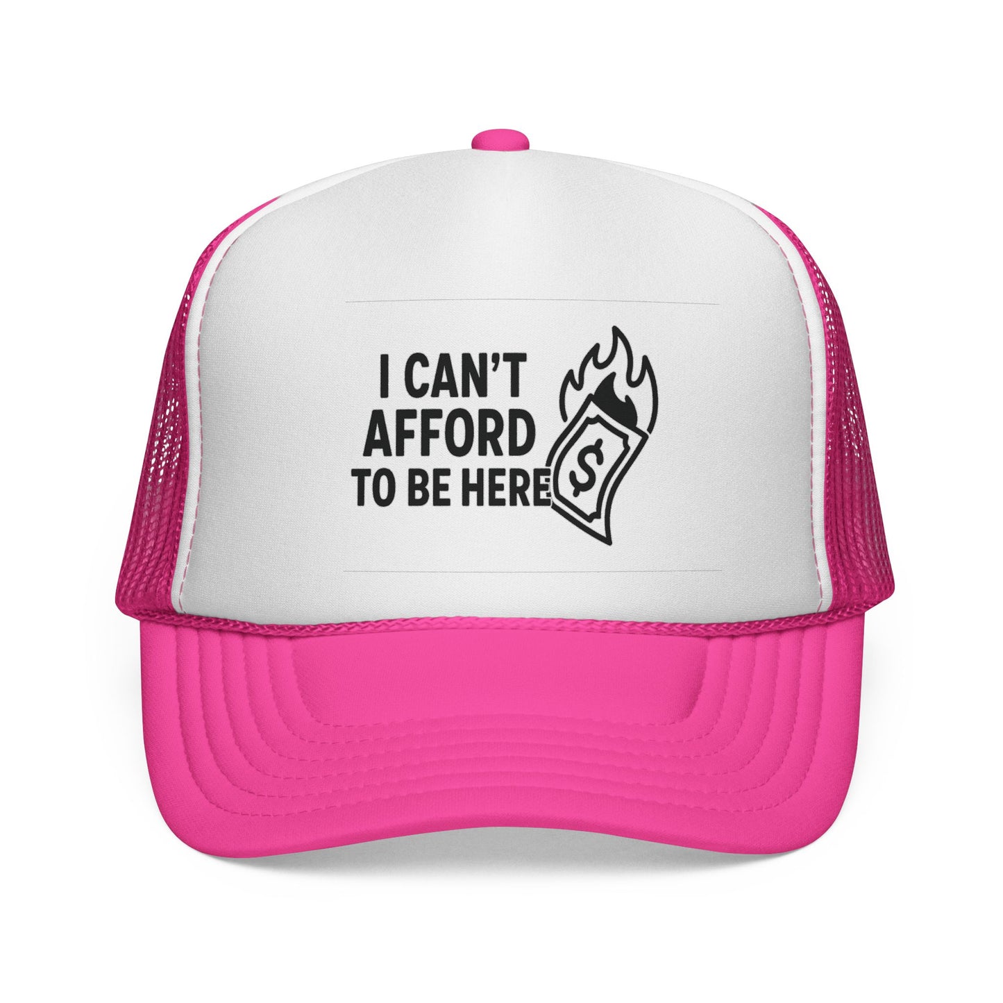 I Can’t Afford to Be Here Trucker Hat – Funny Cruise Hat for Women, Budget Travel Gift, Sarcastic Vacation Vibes