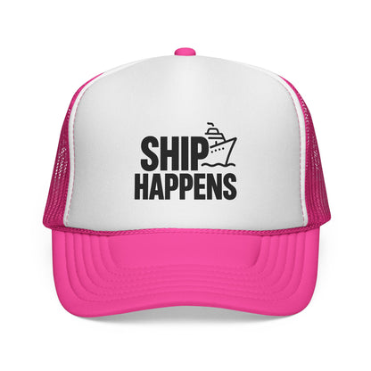Ship Happens Trucker Hat – Funny Cruise Hat for Groups, Bachelorettes, Birthdays & Party Trips