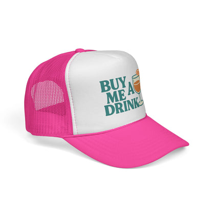 Buy Me a Drink Trucker Hat – Retro Cocktail Hat for Women, Funny Vacation Vibes, Girls Trip or Cruise Must-Have
