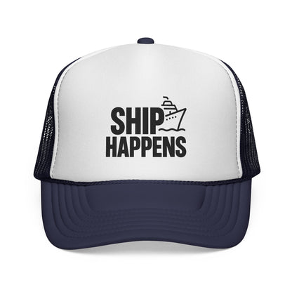 Ship Happens Trucker Hat – Funny Cruise Hat for Groups, Bachelorettes, Birthdays & Party Trips