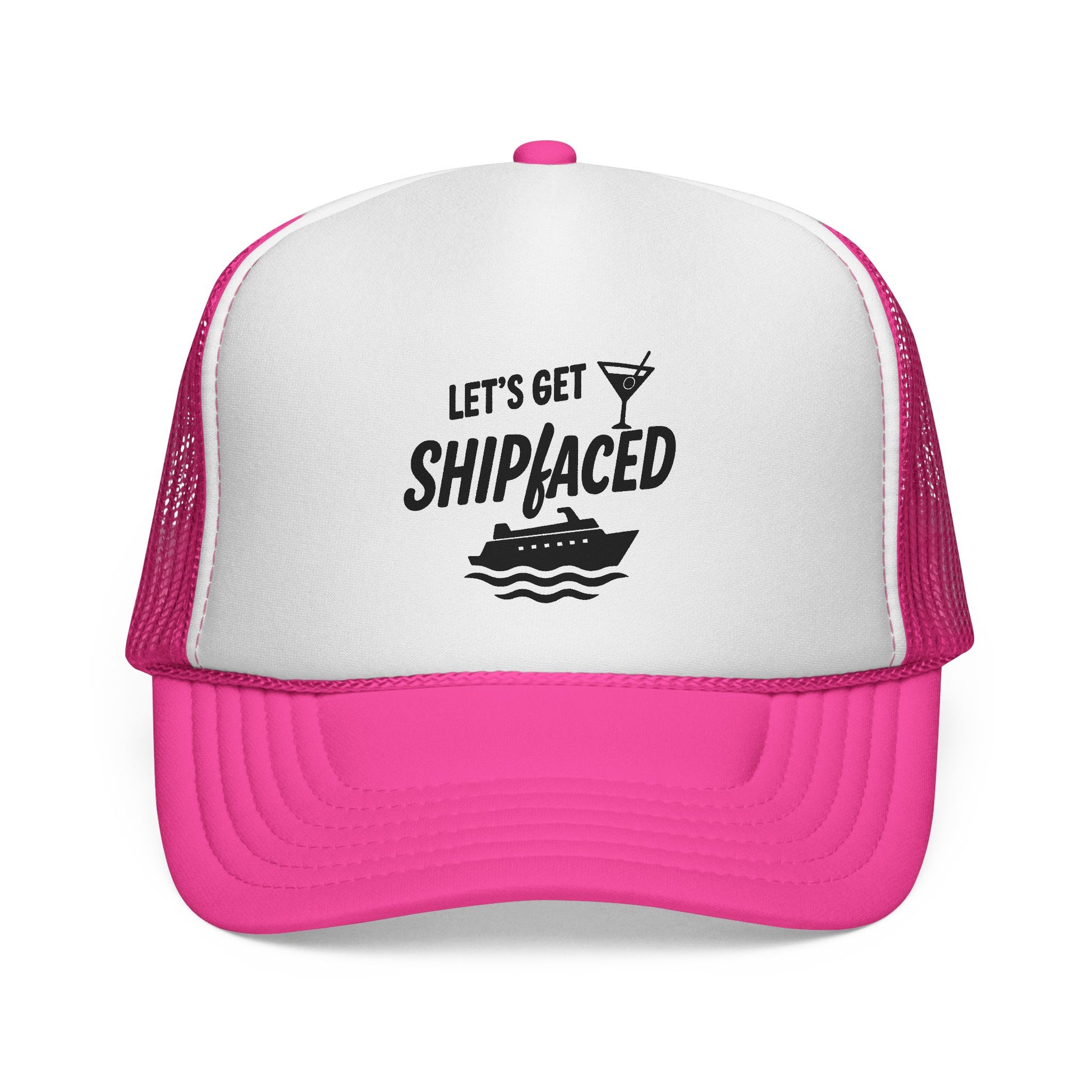 Let’s Get Shipfaced Hat - Detail View - Fun Cruise & Beach Hat