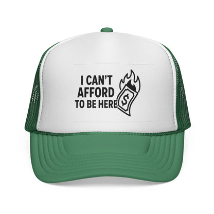 I Can’t Afford to Be Here Trucker Hat – Funny Cruise Hat for Women, Budget Travel Gift, Sarcastic Vacation Vibes
