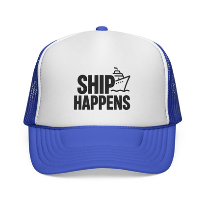 Ship Happens Trucker Hat – Funny Cruise Hat for Groups, Bachelorettes, Birthdays & Party Trips