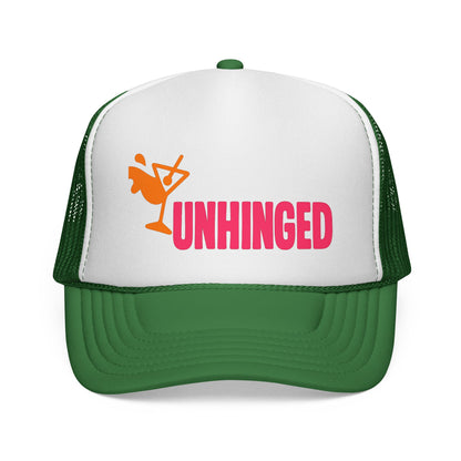 Unhinged Trucker Hat - Detail View - Fun Cruise & Beach Hat