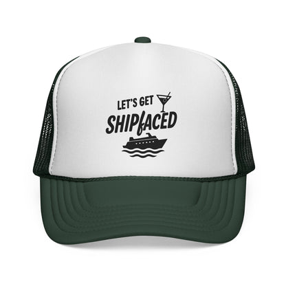 Let’s Get Shipfaced Trucker Hat – Funny Cruise Hat for Women, Nautical Party Cap, Girls Trip Must-Have