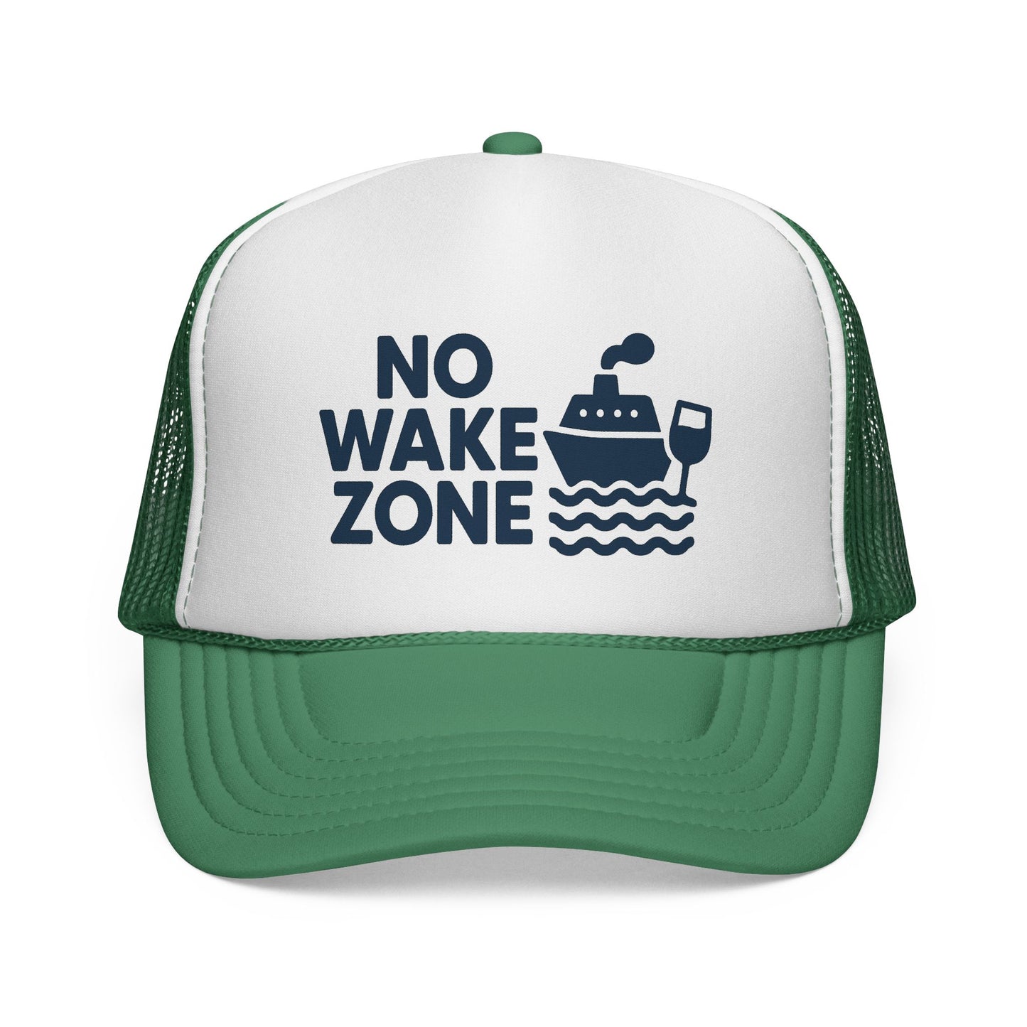 No Wake Zone Trucker Hat – Funny Cruise & Vacation Hat, Sleepy Vibes, Beach or Boat Day Must-Have