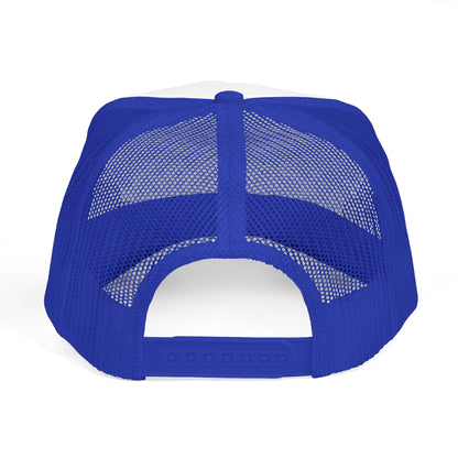 Royal Mama Needs a Cruise Trucker Hat, back view with mesh panels and adjustable snapback