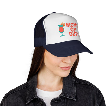 Mom's Off Duty Hat - Blue Red - Detail View - Girls Trip Hat