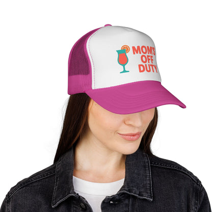 Mom's Off Duty Hat - Royal Blue - Detail View - Vacation Mom Hat