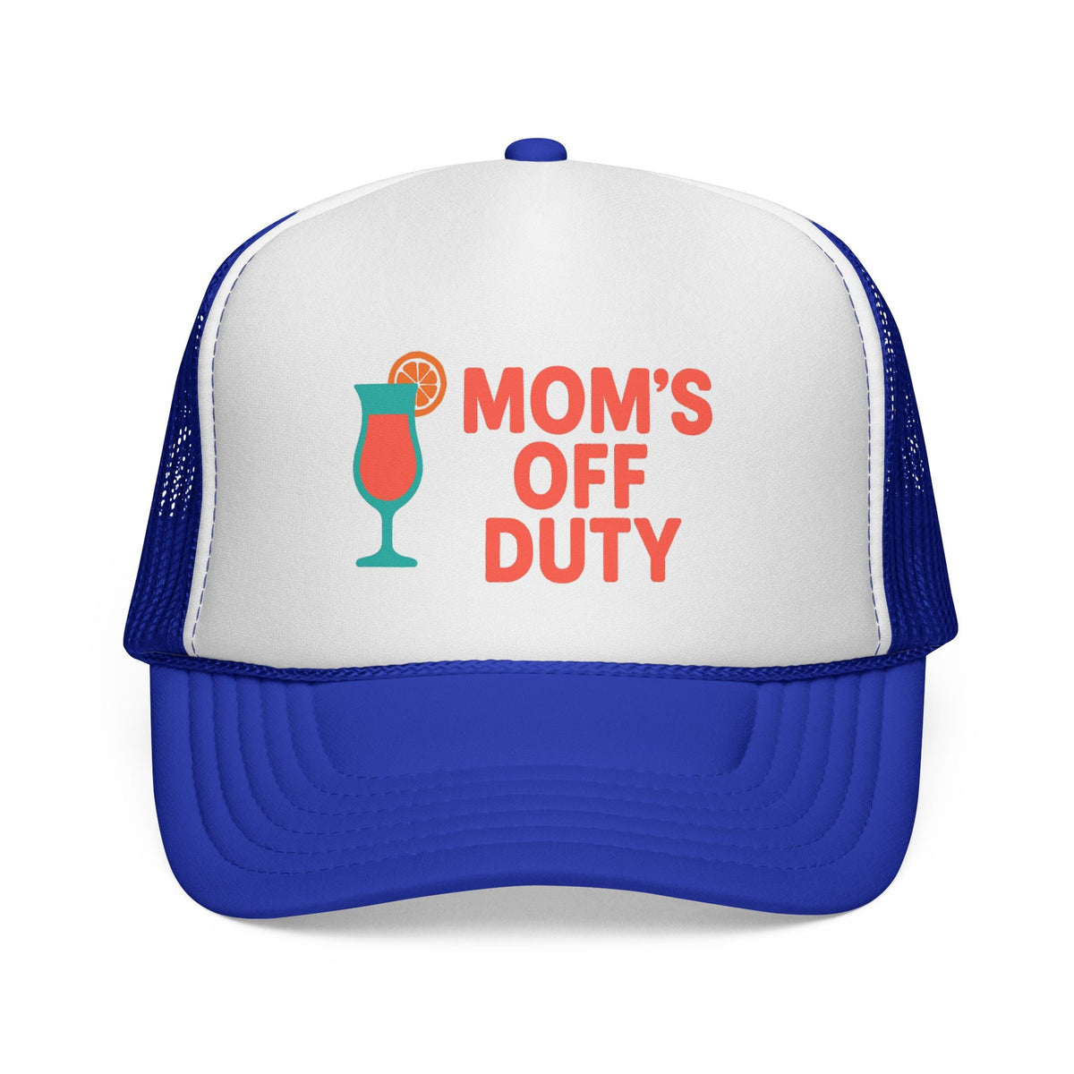 Royal Mom's Off Duty Hat, front view of the printed panel