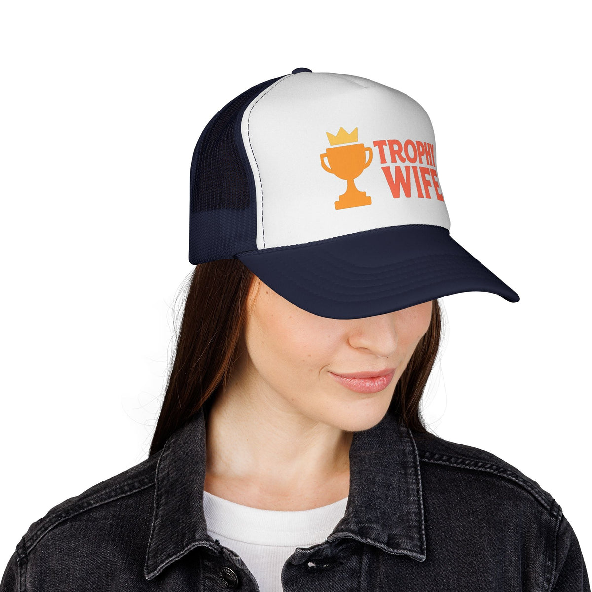 Trophy Wife Trucker Hat - Women's Funny Trucker Hat for Cruise & Vacation